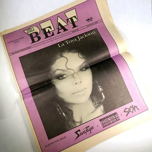 New England Beat Newsprint Magazine January 1992 La Toya Jackson & Business Card - Picture 1 of 6