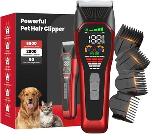 PET CLIPPERS Tagliacapelli Professionale Resistente Kit Toelettatura Cani Tagliacapelli Spessi - Foto 1 di 24