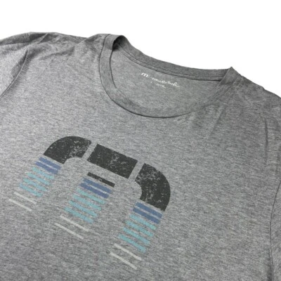 Camiseta gris Travis Mathew para hombre 100 % algodón Pima cuello redondo S/S logotipo • Grande Foto 1 de 4
