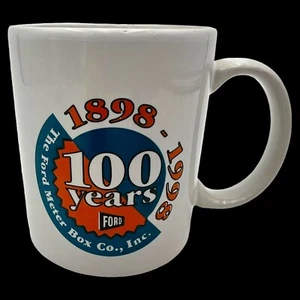 Vintage 1998 FORD METER BOX Logo 100 Year Anniversary Commemorative Coffee Cup - Picture 1 of 8