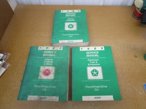 1989 Dodge Daytona New Yorker LeBaron shop service manual wiring electrical - Picture 1 of 8