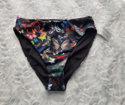 Parte inferior de bikini Swiminista x Christian Lacroix negra para mujer mediana mariposa nueva con etiquetas Foto 1 de 4