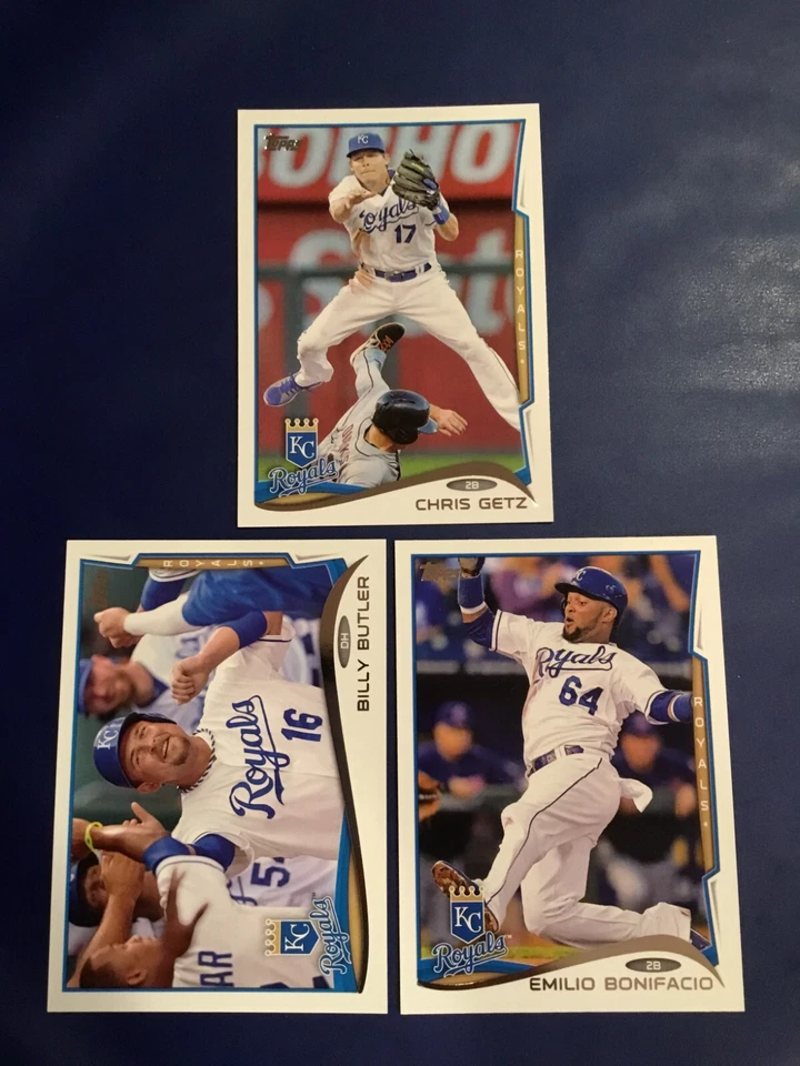 2014 Topps #255 #298 #322 EMILIO BONIFACIO,BILLY BUTLER,CHRIS GETZ Lot 3 Royals - Image 1 of 1