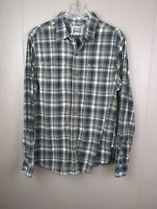 Converse One Star langarmes geknöpftes Shirt grün blau kariert Herren Medium GUC - Bild 1 von 8