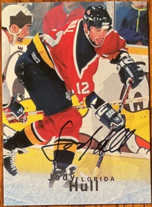 1995-96 Be A Player Autographs Jody Hull #S110 Florida Panthers - Picture 1 of 2