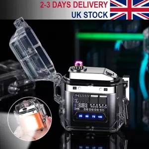 EDC Electric Waterproof Lighter with Torch - Double Arc, USB Charge, Windproof - Picture 1 of 8