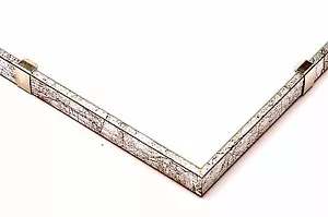 Cornice a giorno vetro da parete 13 x 18 con bordo in legno vari colori - Bild 1 von 10