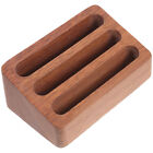  Wooden Business Card Case Office Buisness Cards Holder Desk Stand for Monitor