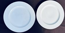 NEW Mikasa TRELLIS Set of 2, 9” Salad Plates Bone China White