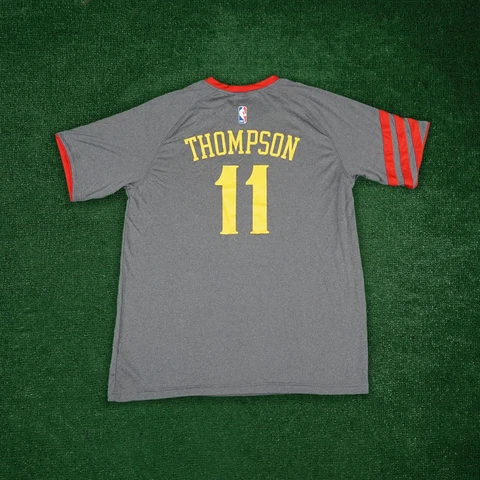 Klay Thompson Golden State Warriors NBA Adidas Grey Men's Gametime Jersey Shirt Cover