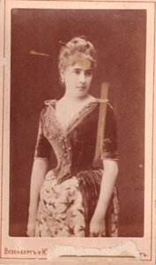 MARIA KAMENSKAYA Mezzo-Soprano CDV fotografía como Charlotte en Werther - Imagen 1 de 1