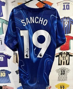 Jadon Sancho Signed 2024/25 Authentic Nike Chelsea Home Football Shirt COA - Picture 1 of 14