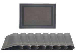 Placemats Set of 8 Washable PVC Vinyl Table Mats Non-Slip Heat Resistant Kitc... - Picture 1 of 2