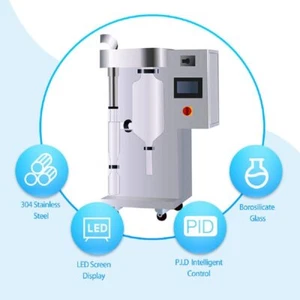 2L Mini Glass Spray Dryer High-Speed for Drying Heat Sensitive Liquid Materials - Foto 1 di 12