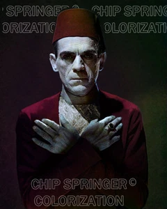 BORIS KARLOFF AS THE MUMMY (#1) HALLOWEEN MONSTER COLOR PHOTO BY CHIP SPRINGER - Picture 1 of 1