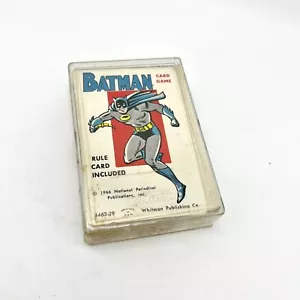 Juego de Cartas Whitman Batman 1966 Juego Vintage con Tarjeta de Regla Leer - Imagen 1 de 10