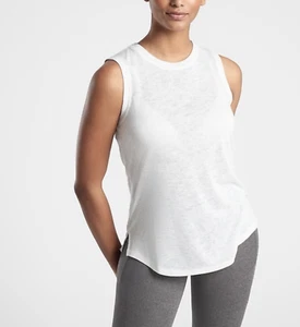 ATHLETA WOMEN'S WHITE SLEEVELESS BREEZY TOP TANK Sz XXS - Picture 1 of 3