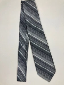 Envoy Mens Formal Necktie 55"Lx3"W Gray / White Neck Tie - Picture 1 of 2