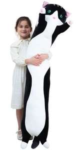 Riesen Katzenkissen Plüsch Cartoon Katze schlafend umarmend Kissen, kuschelig weich lang... - Bild 1 von 6