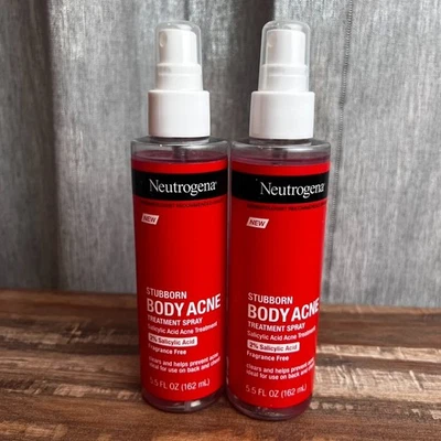 x2 Neutrogena Spray Tratamiento Acné Corporal Terco, 2% Ácido Salicílico, 5.5 OZ Foto 1 de 4
