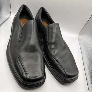 ECCO Helsinki Slip On Dress Loafers Men's 13 (47) Black Leather Comfort Shoes - Picture 1 of 8