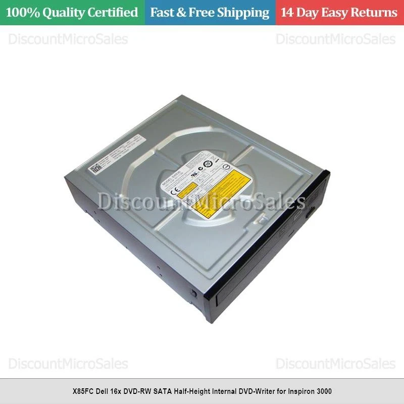 X85FC Dell 16x DVD-RW SATA Half-Height Internal DVD-Writer for Inspiron 3000 - Image 1 of 1
