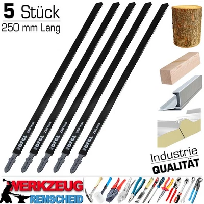 5 x Stichsägeblatt Stichsäge 250mm Extra Lang T-Schaft Bosch Aufnahme Holz PVC - Bild 1 von 4