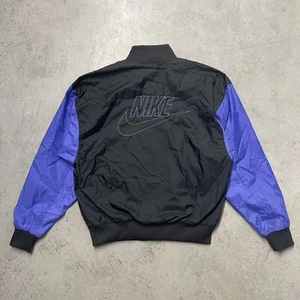 Vintage Nike Full Zip Bomber Windbreaker Jacket Size Medium 90s Spell Out - Picture 1 of 24