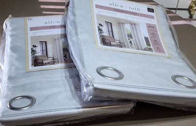 Allen Roth 40"X84" Grommet Top Curtain TAUPE Panel Set 2 Part(2 Panels) #5263952 - Image 1 of 4