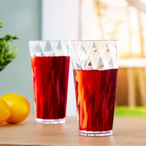 6 vasos de plástico altos reutilizables fiesta de verano barbacoa 600 ml - Imagen 1 de 24