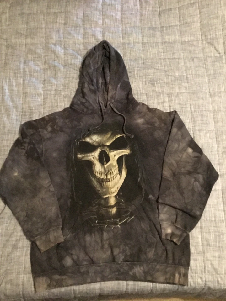 2013 The Mountain James Ryman Calavera Parca Tie Dye Sudadera con Capucha Halloween Talla L Foto 1 de 4