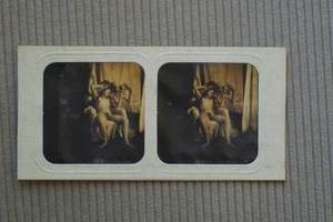 RARE PHOTO STEREOSCOPIQUE CURIOSA MAISON CLOSE FEMME NUE EROTIQUE NAPOLEON III r - Foto 1 di 6