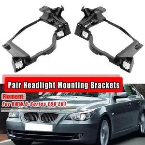 Headlight Mounting Brackets For BMW 5-Series E60 E61 63126936089 63126936090 - Picture 1 of 8