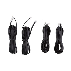 2Pcs 6P6C Câble Téléphone Câble de Données Câble Téléphone Droit - Photo 1/4