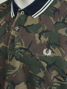Fred Perry | Polo Manga Corta Camuflaje Piqué XL ~ Mod Scooter Ska Skins - Imagen 1 de 7