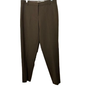 Max Studio Leon Max Limited Edition Dark Brown Wool Blend Slacks Women's 10 NEW - Picture 1 of 7