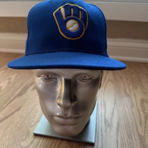 Milwaukee Brewers Baseball Cap New Era 59Fifty Official On Field Größe 7 3/8 Vintage - Bild 1 von 10