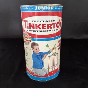 Vintage The Classic TinkerToy Junior Construction Set A Mixed Set w/ 157 Pieces - Picture 1 of 16