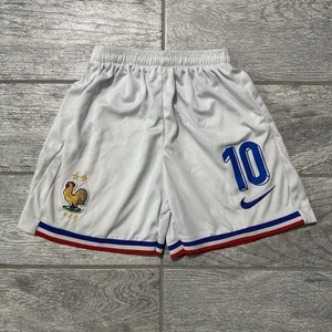 Nike France White Mbappe #10 Shorts Football Euros Youth Kids Size 24 - Bild 1 von 8