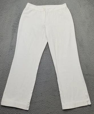 Pantalones chinos deportivos Sigrid Olsen para mujer talla 6 blancos elásticos pierna recta exterior Foto 1 de 4