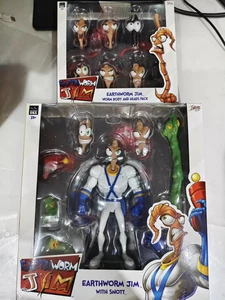 DNA Earthworm Jim + Accessory Pack Action Figure Toy Figurine Model Collectible - Picture 1 of 4