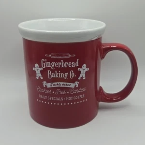 Christmas Gingerbread Baking Company Coffee Large Mug Santa Red & White Holiday - Picture 1 of 13