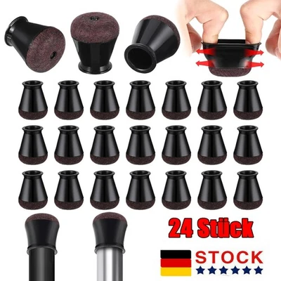 Flexible Stuhlbein Schutzkappen Filzgleiter Bodenschutz Schoner Elastisch 24 Tlg - Bild 1 von 4
