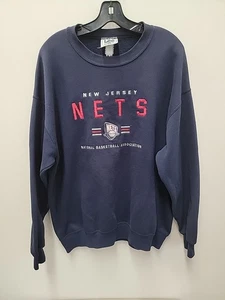 Felpa vintage LEE Sport New Jersey Nets uomo taglia XL blu - Foto 1 di 11