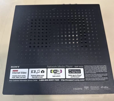 Sony SMP-N100 Wifi Network Media Streaming Player 1080 HD With Remote**WORKS** - Image 1 of 4