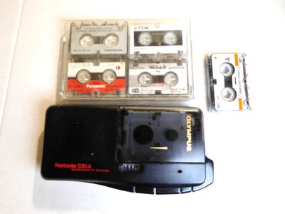 OLYMPUS Pearlcorder S914 Microcassette w/5 cassettes Works great - Image 1 of 4