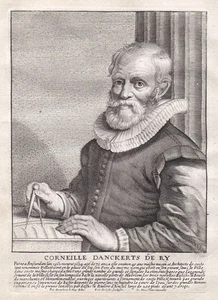 aprox. 1700 Cornelis Danckerts de Ry Pintor Pintor Retrato Grabado Kupferstich - Imagen 1 de 1