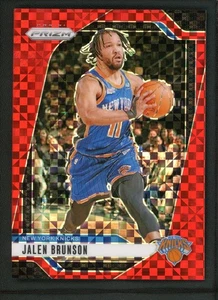 2024-25 JALEN BRUNSON 75/75 PANINI PRIZM TABLERO DE AJEDREZ ROJO - Imagen 1 de 2