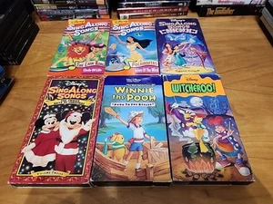 6 Disney Sing Along Songs VHS Friend Like Me, Circle Of Life, Winnie The Pooh,.. - Picture 1 of 8