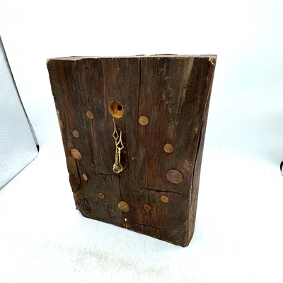 Rustic Handmade Reclaimed Wood Analog Wall Clock Primitive Farmhouse Decor Barn - Image 1 of 4